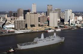 LPD 18 USS New Orleans passing - via Daymix