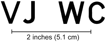 The decals for the work number