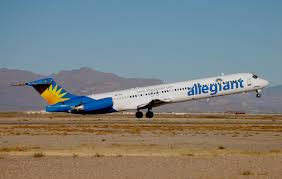   Allegiant   Air s MD 83 airliner takes    