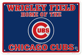 Chicago Cubs Tin Sign at Art. - via Daymix