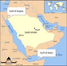 Gulf of Aqaba and Gulf of Aden.