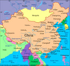 detailed map of China