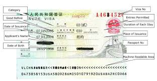 How to read a  china visa  
