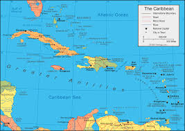 Caribbean Island Sea Map - via Daymix