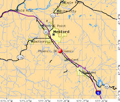 Phoenix, OR map - via Daymix