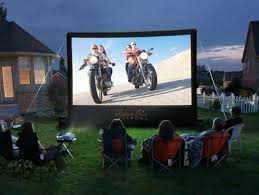 Inflatable outdoor projection
