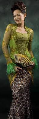   Kebaya   Hijau Gambar 