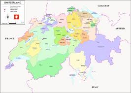 Mapa Geografico de  Suiza  