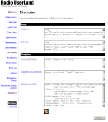      of  directories   on your site 