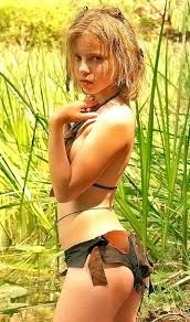She has clothes on.
