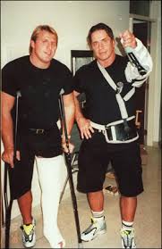   Bret   and Owen  Hart   wear matching    