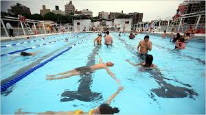 Floating Pool Lady Moves to