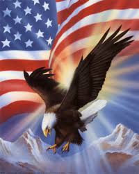  x26quot American Eagle and  Flag   II x26quot Print