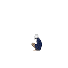 しゃがみ CG