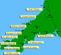 Cornwall coast walk map - via Daymix