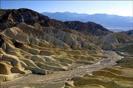   Dry   riverbed at Zabriskie Point that    