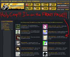 Then I noticed the  NewGrounds   FRONT    