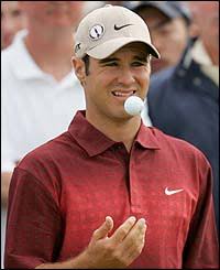 Trevor Immelman waits to play his 