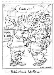 Cartoon: nudisten (medium) by