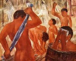      why sportsmen  shower naked   with    