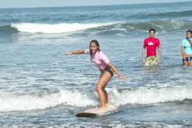 Learning to surf in Costa  Rica      