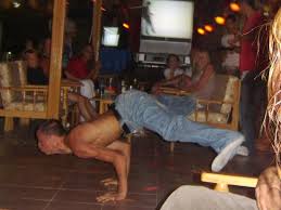 Swan Bar: danny showing off