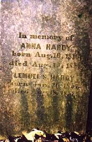 or 5 feet from Anna x26s foot stone