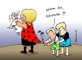 Cartoon: Blöde Schwester