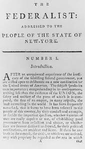 A copy of the first Federalist paper 