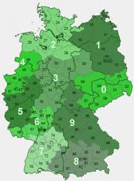 Deutschlandkarte mit PLZ-.bilder