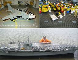 Lego aircraft carrier - via Daymix