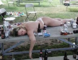   naked drunk   woman