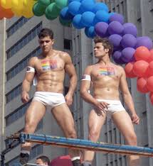 gay pride float men