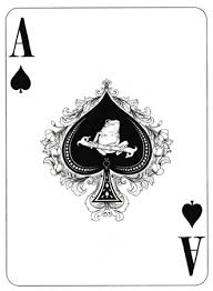  x26quot Frog  Ace   of  Spades   x26quot watercolor 30 x26quot    