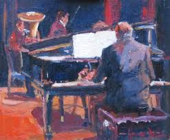 740, Jazz Piano Oil on Canvas - via Daymix