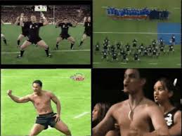 ラグビーの試合前に踊る戦いの