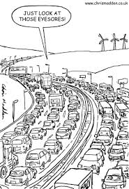 Wind turbine wind farm cartoon