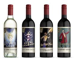 Wine labels based on circus - via Daymix