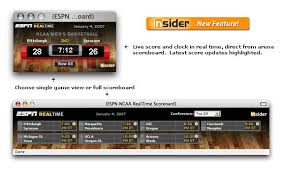  RealTime Scores, NCAA Basketball 