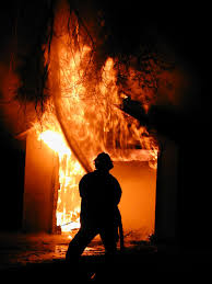 In contrast with active fire