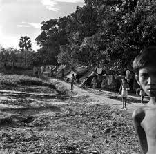 A refugee camp at Barasat, ...