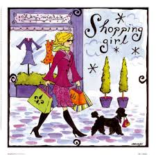 Shopping Girl Print by - via Daymix