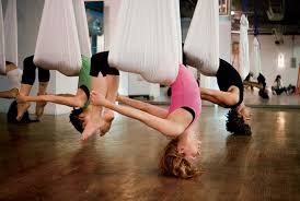 Antigravity yoga at Crunch.