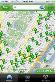 Locates Zipcar locations near - via Daymix