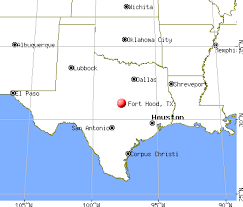 Fort Hood, Texas map - via Daymix