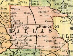 Early map of  Dallas County   Arkansas    