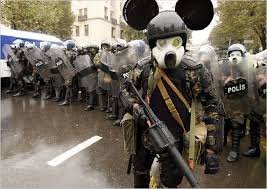 Turkish riot Police try