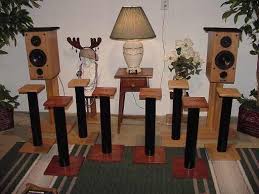 home made speaker stand.