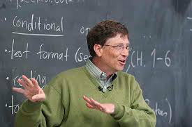 Photo of  Bill Gates   talking to class
