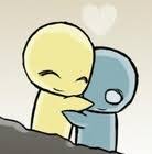      are two cute little  emo cartoon      